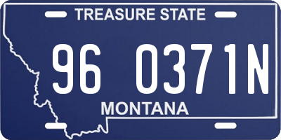 MT license plate 960371N