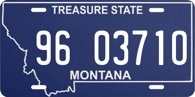 MT license plate 960371O