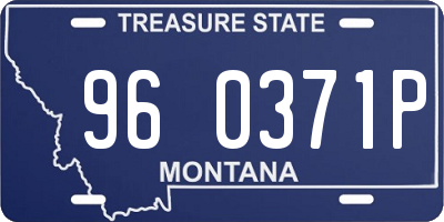 MT license plate 960371P