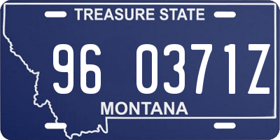 MT license plate 960371Z