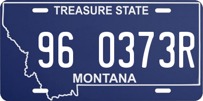 MT license plate 960373R