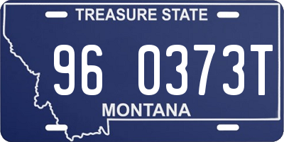 MT license plate 960373T