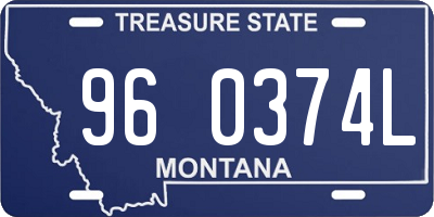 MT license plate 960374L