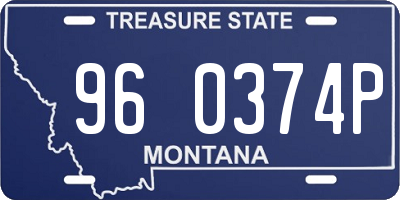 MT license plate 960374P