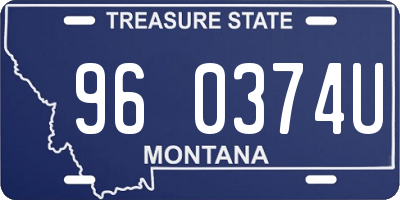 MT license plate 960374U