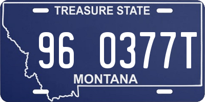 MT license plate 960377T