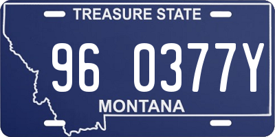 MT license plate 960377Y