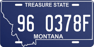 MT license plate 960378F