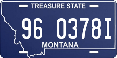 MT license plate 960378I