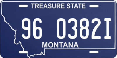 MT license plate 960382I
