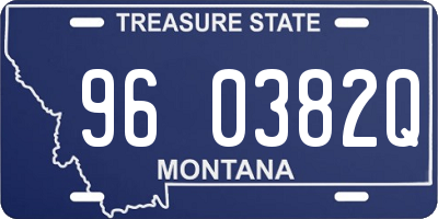 MT license plate 960382Q