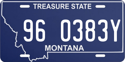 MT license plate 960383Y