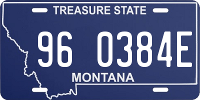MT license plate 960384E