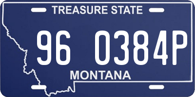 MT license plate 960384P