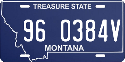 MT license plate 960384V