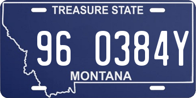 MT license plate 960384Y