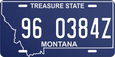 MT license plate 960384Z