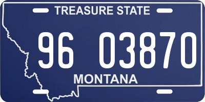 MT license plate 960387O