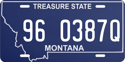 MT license plate 960387Q