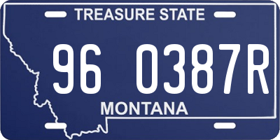 MT license plate 960387R