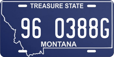 MT license plate 960388G