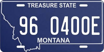 MT license plate 960400E