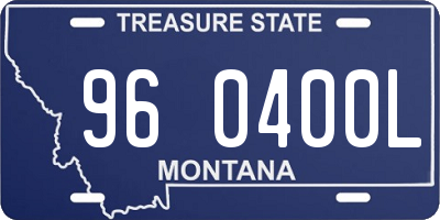 MT license plate 960400L