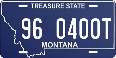 MT license plate 960400T