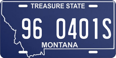 MT license plate 960401S