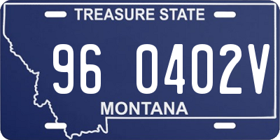 MT license plate 960402V