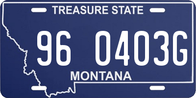 MT license plate 960403G