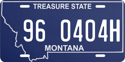 MT license plate 960404H