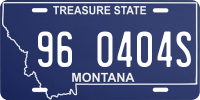 MT license plate 960404S
