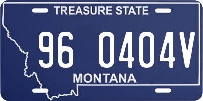MT license plate 960404V