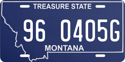 MT license plate 960405G