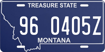 MT license plate 960405Z