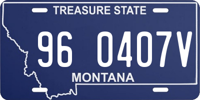 MT license plate 960407V