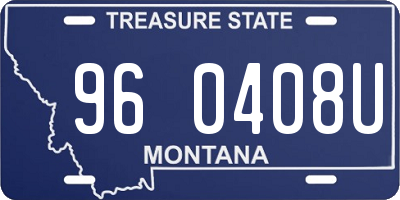MT license plate 960408U