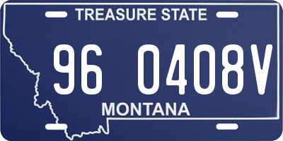 MT license plate 960408V