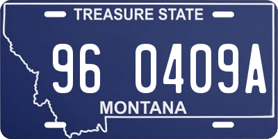 MT license plate 960409A