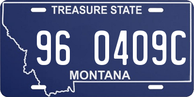 MT license plate 960409C