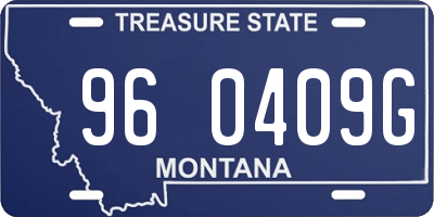 MT license plate 960409G
