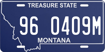 MT license plate 960409M