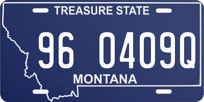 MT license plate 960409Q