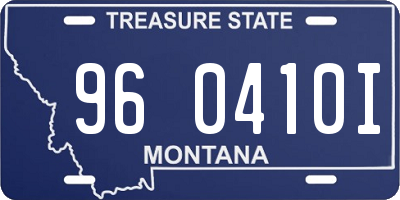 MT license plate 960410I