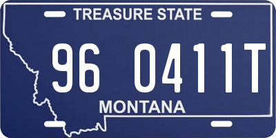 MT license plate 960411T