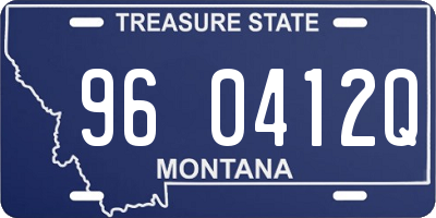 MT license plate 960412Q