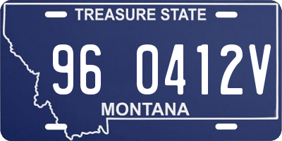 MT license plate 960412V