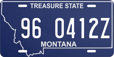 MT license plate 960412Z