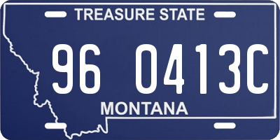 MT license plate 960413C
